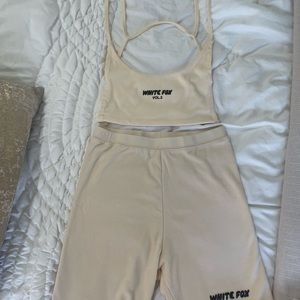 White Fox Cream Lounge Set